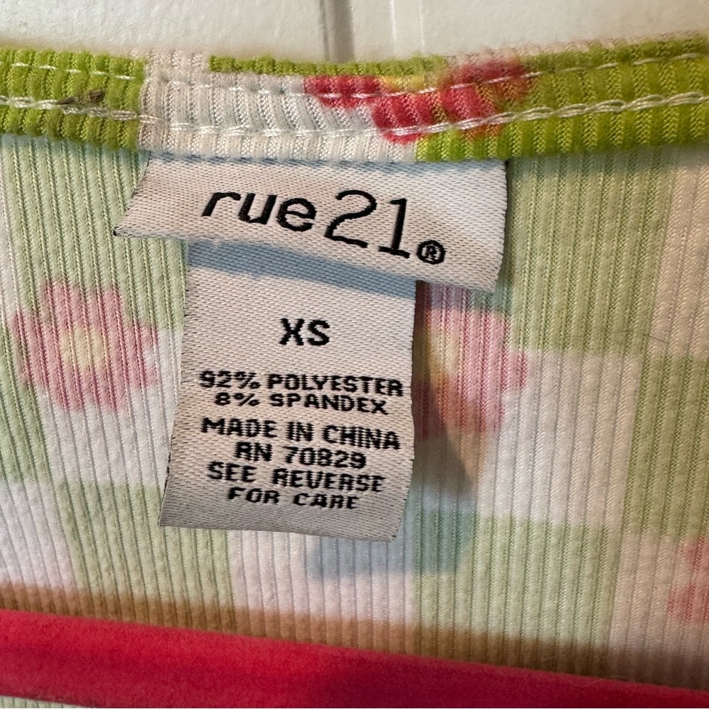 Rue21 Green and White Wrap Blouse - Picture 5 of 5